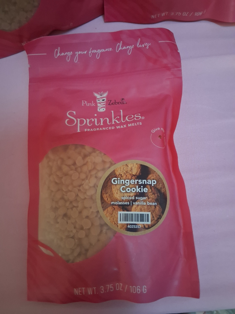 Pink Zebra Sprinkles Gingersnap Cookie Wax Melts - Pink